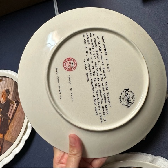 4pcs Norman Rockwell Collector plates the Knowles Mother’s Day series - Picture 8 of 11